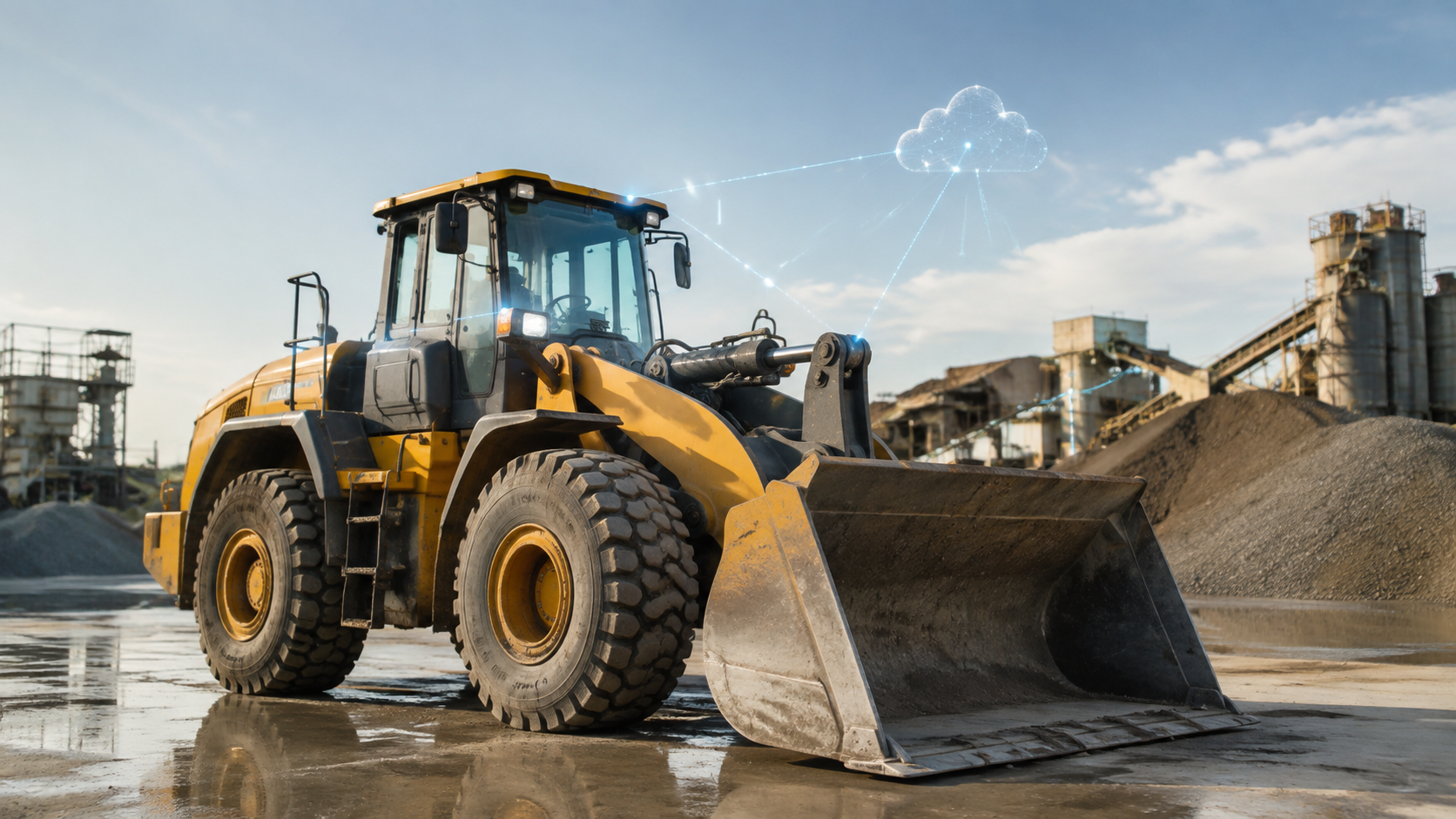 Mezzo industriale connesso a una piattaforma cloud per la gestione dei dati